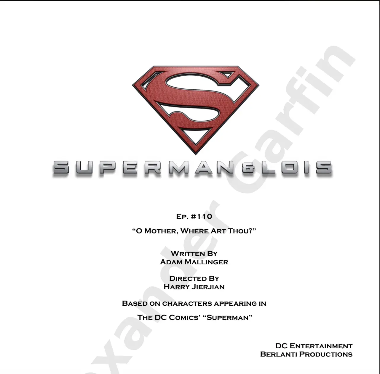 A red superman logo on the cover of a movie.